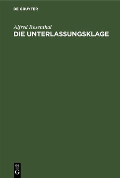 Cover Die Unterlassungsklage