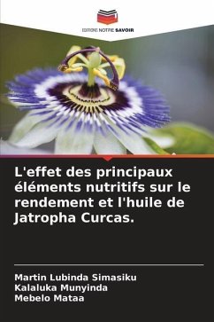 L'effet des principaux éléments nutritifs sur le rendement et l'huile de Jatropha Curcas. - Simasiku, Martin Lubinda;Munyinda, Kalaluka;Mataa, Mebelo