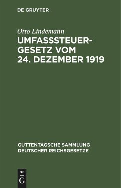 Cover Umfaßsteuergesetz vom 24. Dezember 1919