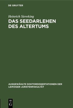 Cover Das Seedarlehen des Altertums