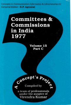 Committees and Commissions in India 1977: A Concept's Project (Concepts in Communication Informatics and Librarianship-51) (eBook, ePUB) - Kumar, Virendra