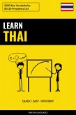 Learn Thai - Quick / Easy / Efficient (eBook, ePUB)