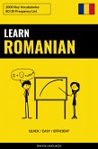 Learn Romanian - Quick / Easy / Efficient (eBook, ePUB)