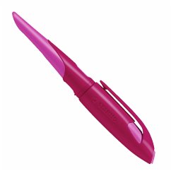 Cover Ergonomischer Schulfüller für Linkshänder mit Standard-Feder M - STABILO EASYbirdy in beere/pink - Einzelstift - inklusive Patrone - Schreibfarbe blau (löschbar)