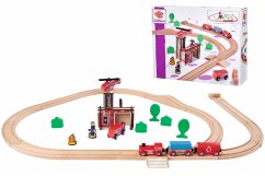 Cover Eichhorn 100006205 - Holz-Schienenbahn, Feuerwehrset, 33-teilig