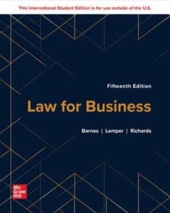 Law for Business ISE - Barnes, A. James; Lemper, Timothy; Richards, Eric