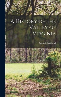 Cover A History of the Valley of Virginia