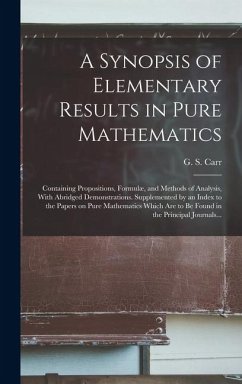 Cover A Synopsis of Elementary Results in Pure Mathematics