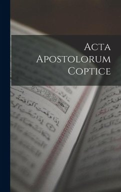 Cover Acta Apostolorum Coptice