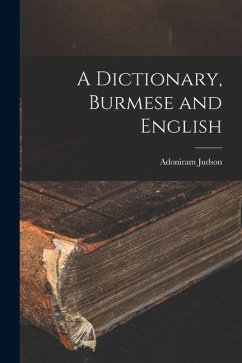 Cover A Dictionary, Burmese and English