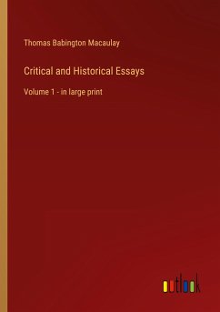 Critical and Historical Essays