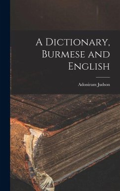 Cover A Dictionary, Burmese and English