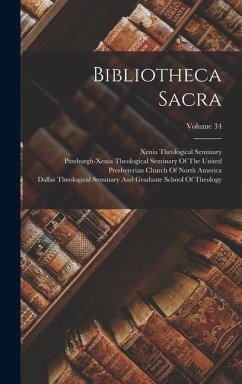 Cover Bibliotheca Sacra; Volume 34