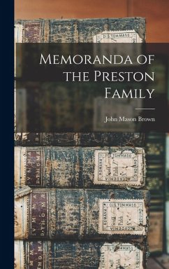 Cover Memoranda of the Preston Family