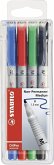 Folienstift - STABILO OHPen universal - wasserlöslich medium - 4er Pack - grün, rot, blau, schwarz Folienstift - STABILO OHPen universal - wasserlöslich medium - 4er Pack - grün, rot, blau, schwarz