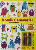 Komik Canavarlar Boyama Kitabi
