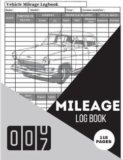 Mileage Log Book for Taxes: Record Daily Vehicle Readings And Expenses, Auto Mileage Tracker To Record And Track Your Daily Mileage Mileage Odomet - Lisa, Aries