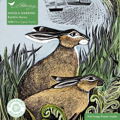 Adult Sustainable Jigsaw Puzzle Angela Harding: Rathlin Hares: 1000-Pieces. Ethical, Sustainable, Earth-Friendly - Flame Tree Publishing