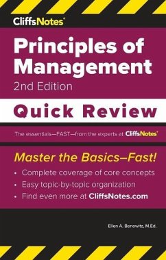 CliffsNotes Principles of Management: Quick Review - Benowitz, Ellen A.