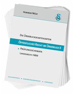 Überblickskarteikarten Öffentliches Recht im Überblick II - NRW - Hemmer, Karl-Edmund;Wüst, Achim;Hein, Michael