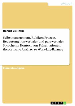 Selbstmanagement. Rubikon-Prozess, Bedeutung non-verbaler und para-verbaler Sprache im Kontext von Präsentationen, theoretische Ansätze zu Work-Life-Balance (eBook, PDF)