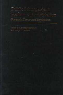 Cover Public Management Reform and Innovation: Research, Theory, and Application