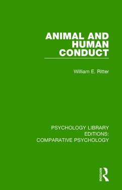 Animal and Human Conduct - Ritter, William E