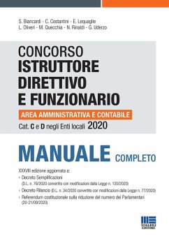 Concorso istruttore direttivo e funzionario area amministrativa e contabile. Cat C e D negli enti locali. Manuale completo Concorso istruttore direttivo e funzionario area amministrativa e contabile. Cat C e D negli enti locali. Manuale completo