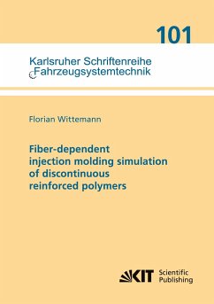Fiber-dependent injection molding simulation of discontinuous reinforced polymers
