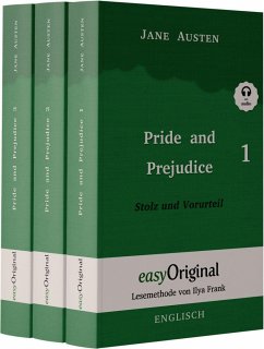 Pride and Prejudice / Stolz und Vorurteil - Teile 1-3 Hardcover (mit kostenlosem Audio-Download-Link) - Austen, Jane