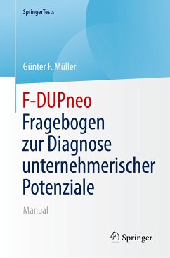 F-DUPneo - Fragebogen zur Diagnose unternehmerischer Potenziale (eBook, PDF) - Müller, Günter F.