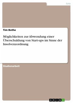 Möglichkeiten zur Abwendung einer Überschuldung von Start-ups im Sinne der Insolvenzordnung - Bothe, Tim