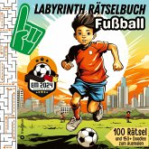 Labyrinth Rätselbuch für Kinder Fußball - 100 Puzzles EM 2024 Geschenkbuch Europameisterschaft Fußball