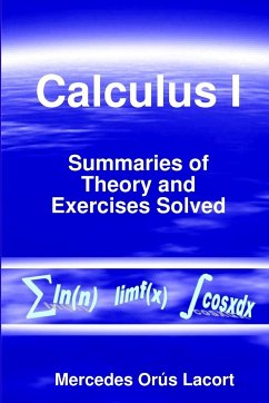 Calculus I - Summaries of Theory and Exercises Solved - Orús Lacort, Mercedes