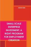 SMALL SCALE ENTERPRISE INVESTMENT; A RIGHT PROGRAM FOR EMPLOYMENT CREATION