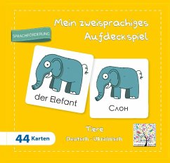 Mein zweisprachiges Aufdeckspiel Tiere Deutsch-Ukrainisch (Kinderspiel)