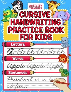 Cursive Handwriting Practice Book For Kids - Treasures, Activity