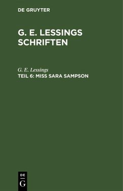 Miss Sara Sampson (eBook, PDF)