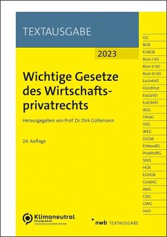 Wichtige Gesetze des Wirtschaftsprivatrechts