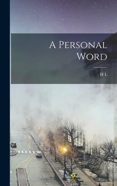 A Personal Word - Mencken, H L