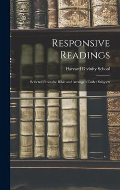 Responsive Readings - School, Harvard Divinity