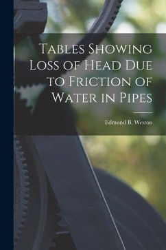 Cover Tables Showing Loss of Head Due to Friction of Water in Pipes