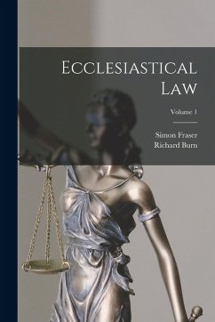 Cover Ecclesiastical Law; Volume 1