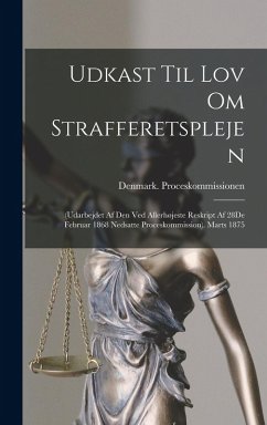 Cover Udkast Til Lov Om Strafferetsplejen