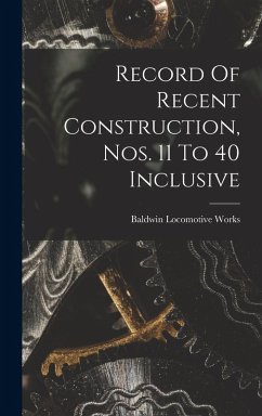 Cover Record Of Recent Construction, Nos. 11 To 40 Inclusive