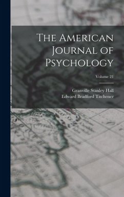 Cover The American Journal of Psychology; Volume 21