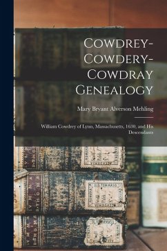 Cover Cowdrey-Cowdery-Cowdray Genealogy