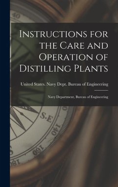 Cover Instructions for the Care and Operation of Distilling Plants