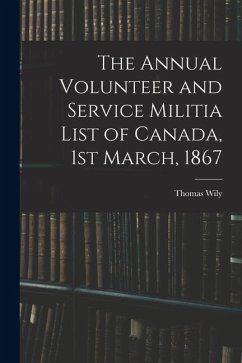 Cover The Annual Volunteer and Service Militia List of Canada, 1st March, 1867