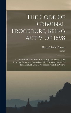 Cover The Code Of Criminal Procedure, Being Act V Of 1898